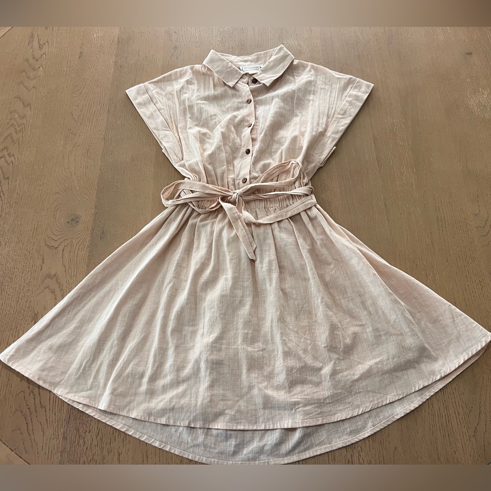 Love Richie cream button down dress open back size small cottage core